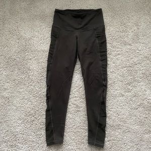 Brown 7/8 length workout leggings
